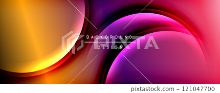 Bright rainbow style color gradient with curve round shape line background. Vector Illustration For Wallpaper, Banner, Illustration, landing page Bright rainbow style color gradient with curve round shape line background. Vector Illustration For Wallpaper, Banner, Illustration, landing page 121047700