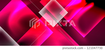 Glass squares with neon shiny light abstract background Glass squares with neon shiny light abstract background 121047730