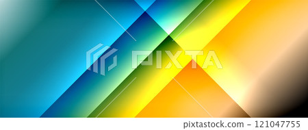 Dynamic shadow lines with gradient colors geometric background 121047755