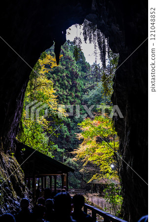 Akiyoshi Cave main entrance from inside the cave [Mine City, Yamaguchi Prefecture] 121048852