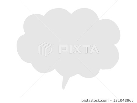 Hand-drawn round smokey speech bubble material 121048963
