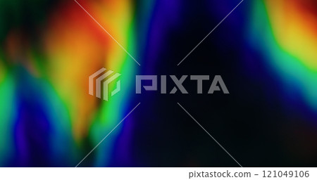 Soft blur effect. Colorful glow flecks. Defocused yellow green flickers lens flare radiance holographic glare on abstract art light background. Soft blur effect. Colorful glow flecks. Defocused yellow green flickers lens flare radiance holographic glare on abstract art light background. 121049106