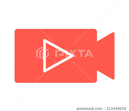 Simple red video camera 121049839