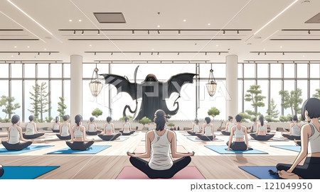 Scenes of training and worship for a suspicious new religion 121049950