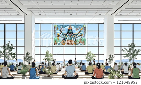 Scenes of training and worship for a suspicious new religion 121049952