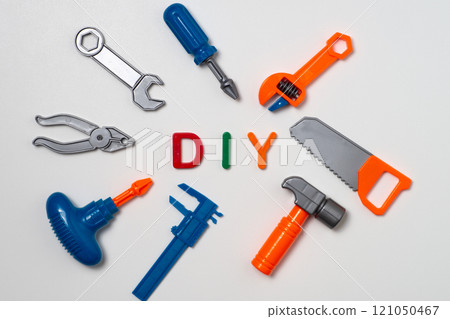 Toy tools and DIY images Toy tools and DIY images 121050467