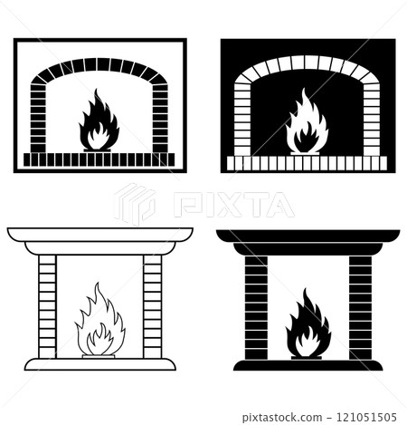 fire place icon design fire place icon design 121051505