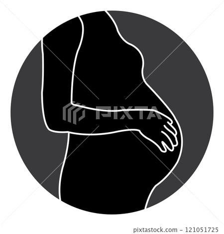 pregnant woman icon pregnant woman icon 121051725