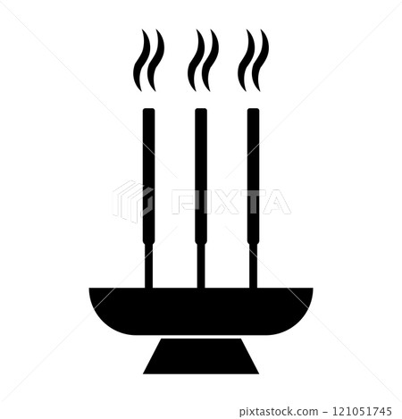Chinese prayer incense icon Chinese prayer incense icon 121051745