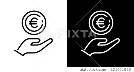 Currency simple line icon 121051936