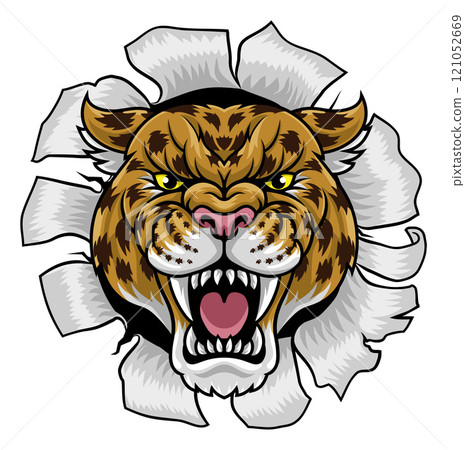 Jaguar Leopard Cheetah Panther Sports Team Mascot 121052669