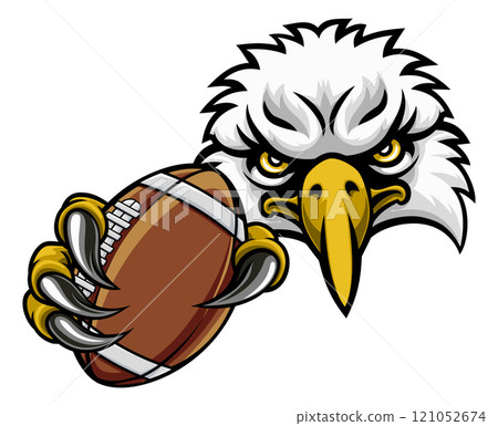 Eagle Hawk American Football Bald Eagles Mascot Eagle Hawk American Football Bald Eagles Mascot 121052674