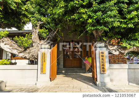 Building view of the Wuqi Cultural Branch Office in Taichung, Taiwan. It was Wuqi Official Police Station and Dormitory during the Japanese rule. 121053067