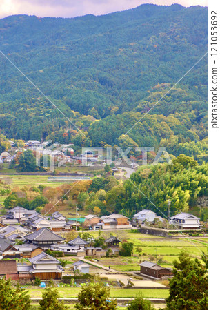 View of Asukadera Temple from the Amagashi Hill Observatory (Asuka Village, Nara Prefecture) View of Asukadera Temple from the Amagashi Hill Observatory (Asuka Village, Nara Prefecture) 121053692