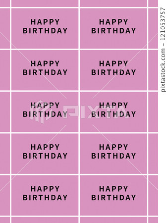 Dull pink birthday card A4 121053757