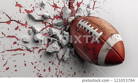 an american football ball 121053784