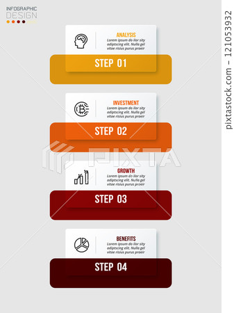 Infographic template business concept with workflow. 121053932