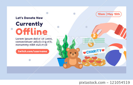 Minimal charity social media pack twitch background Minimal charity social media pack twitch background 121054519