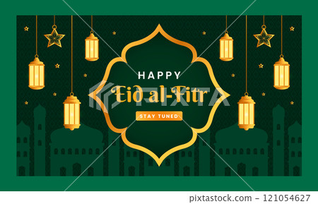 Gradient eid al-fitr twitch background 121054627