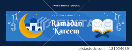 Flat ramadan twitch banner Flat ramadan twitch banner 121054689