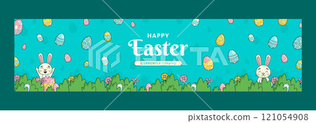 Hand drawn easter twitch banner Hand drawn easter twitch banner 121054908