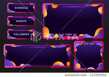 Gradient twitch platform panels 121055092