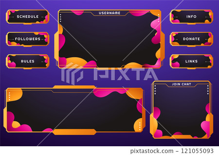 Gradient twitch platform panels 121055093