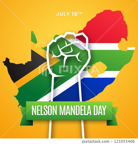 Gradient nelson mandela international day illustration 121055406
