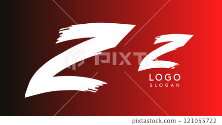 Handwritten brush pen letter Z, urban street art, vibrant and rebellious edgy logo for cool music cover and fashion brands. Vector illustration Handwritten brush pen letter Z, urban street art, vibrant and rebellious edgy logo for cool music cover and fashion brands. Vector illustration 121055722