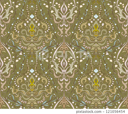 Paisley, traditional damask classical luxury seamless pattern 121056454