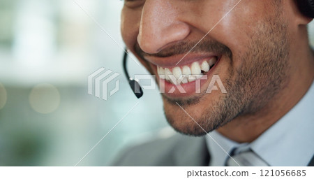Customer service, call center and smile of business man for talking, online consulting and contact. Corporate office, computer and person with headset for communication, CRM support and telemarketing Customer service, call center and smile of business man for talking, online consulting and contact. Corporate office, computer and person with headset for communication, CRM support and telemarketing 121056685