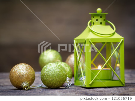 Christmas Lantern With Decoration 121056719