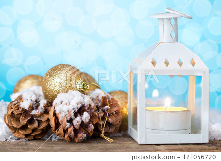 Christmas Lantern With Decoration 121056720