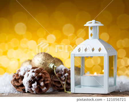 Christmas Lantern With Decoration Christmas Lantern With Decoration 121056721