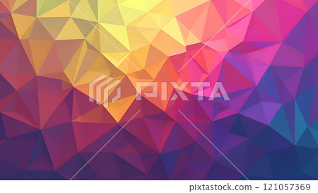 colorful polygonal mosaic texture background, generative ai 121057369