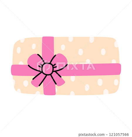 Cute wrapped gift Cute wrapped gift 121057566