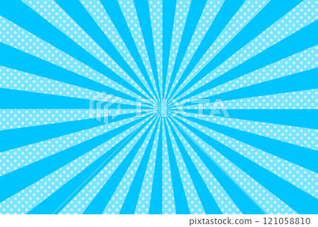 Concentrated lines, dots, light blue 121058810