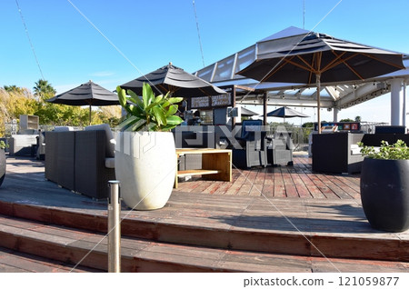 Enoshima Sunset Terrace and blue sky, Fujisawa City, Kanagawa Prefecture Enoshima Sunset Terrace and blue sky, Fujisawa City, Kanagawa Prefecture 121059877