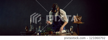 Focused on delicate plant, doctor measures and adjusts its surroundings, combining his brewing knowledge with herbal planting techniques. Focused on delicate plant, doctor measures and adjusts its surroundings, combining his brewing knowledge with herbal planting techniques. 121060702