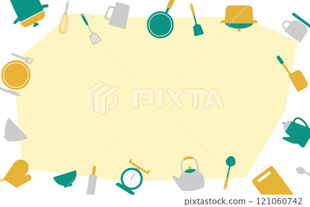 Kitchen item frame A08 Gray, yellow, green 121060742