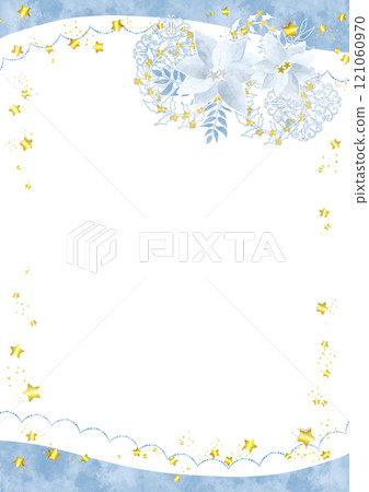 Winter poinsettia frame (vertical) 121060970