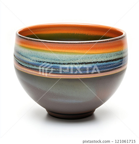 Modern design decorative ceramic bowl, isolated on pure white background. Modern design decorative ceramic bowl, isolated on pure white background. 121061715