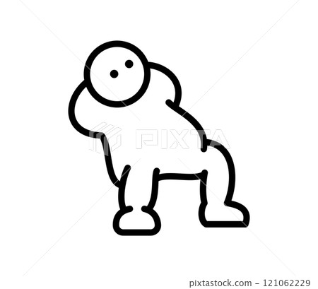Simple illustration of a person relaxing Vector 121062229
