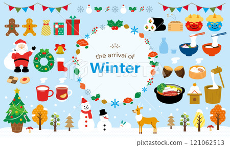 Winter illustration set 121062513