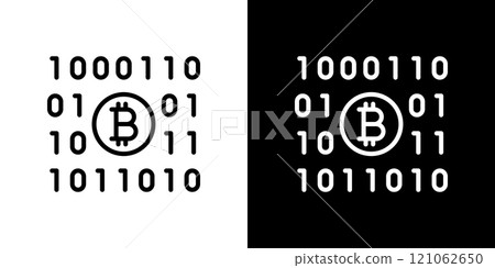 比特幣簡單圖標 121062650