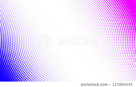 Gradient halftone background with vibrant color transitions. Vector illustration 121064191