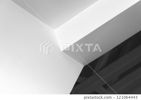 Abstract architecture background, white walls with dark niche 121064443