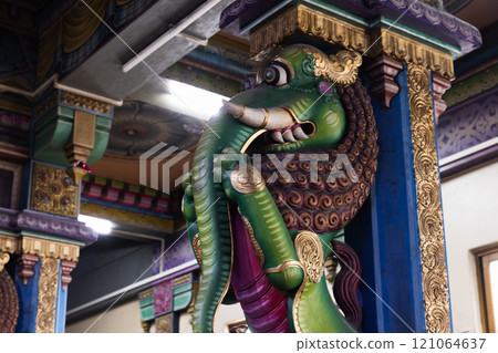 Arul Mihu Navasakthi Vinayagar Temple interior with religious statues 121064637