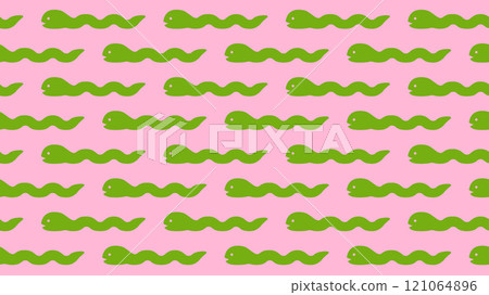 新年賀卡的粉紅蛇紋圖案向量背景插畫素材【橫式】 121064896