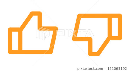 Simple orange good and bad marks Simple orange good and bad marks 121065192
